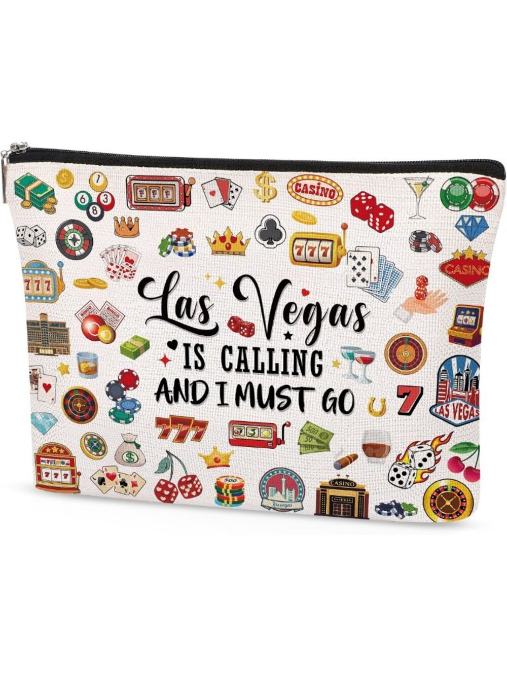 Waterproof Travel Makeup Bag - Vegas Souvenir Cosmetic Pouch & Toiletry